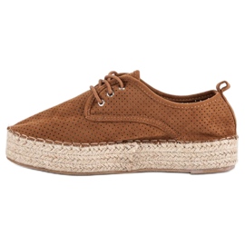 Seastar Gennembrudte espadriller på platformen brun 1