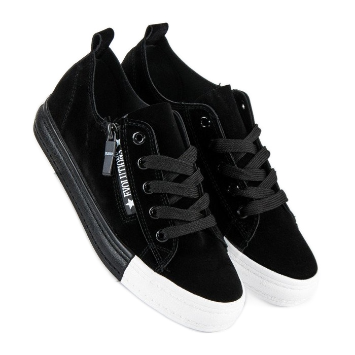 Seastar Sorte ruskind sneakers 1