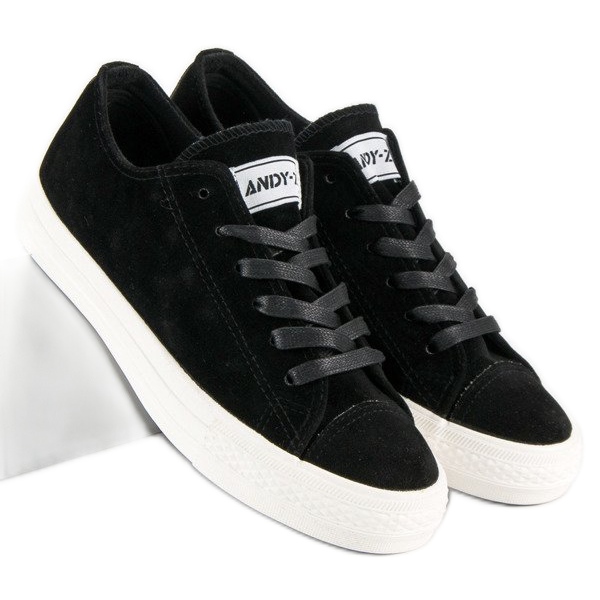 Andy Z Sneakers i ruskind sort 2