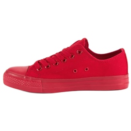 Røde sneakers med binding 1