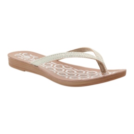 INBLU IR063 flip-flops i sølv hvid grå 1