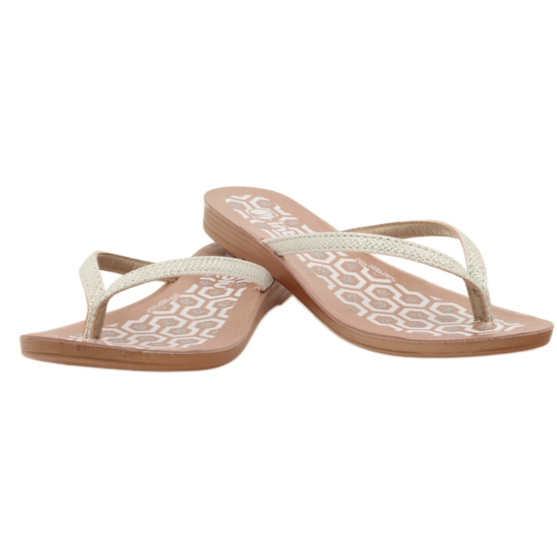 INBLU IR063 flip-flops i sølv hvid grå 3