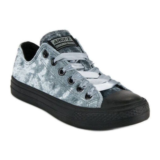 Andy Z Grå velour sneakers 1