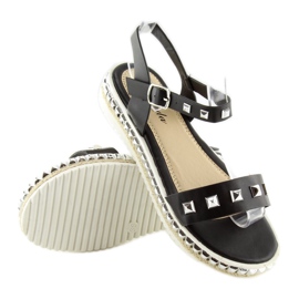 Sorte sandaler med nitter 35-132 sorte 2