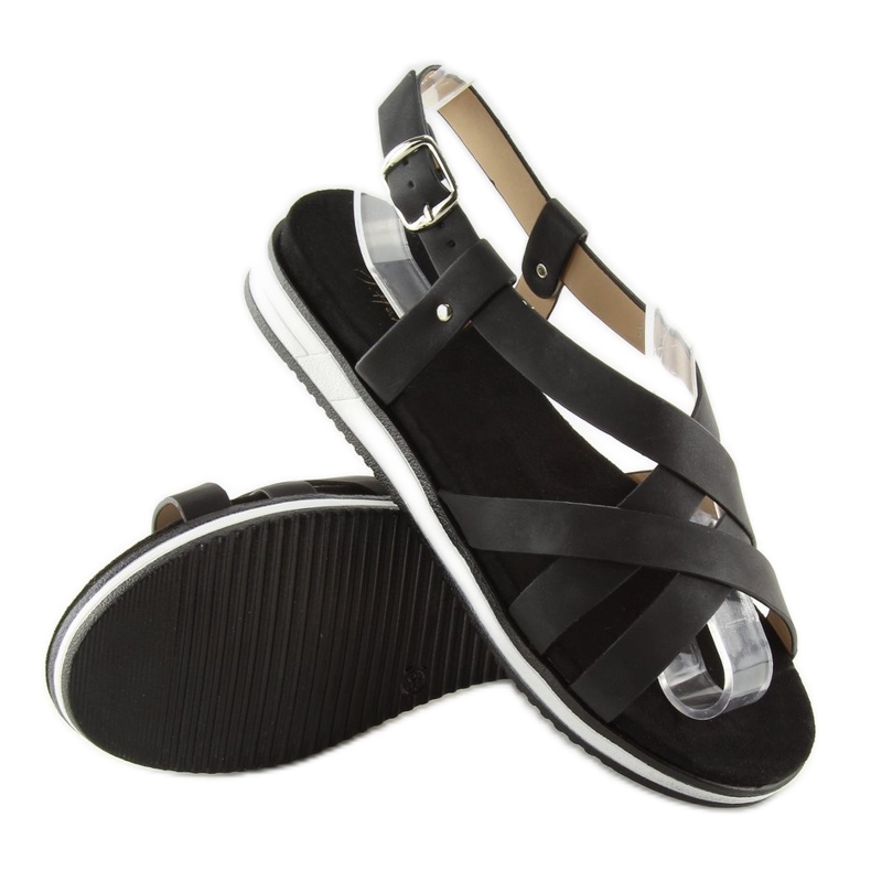 Sorte damesandaler meget behagelige 1499 Sort 1