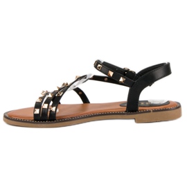 SDS Flade sandaler med nitter sort 1