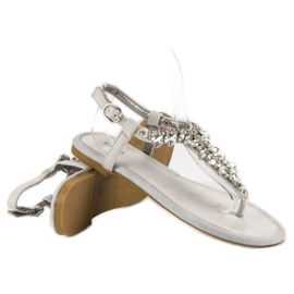 Vices Elegante flade sandaler skruestik grå 1