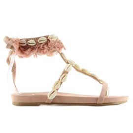 Sandaler med lyserøde skaller 8225 Pink 1
