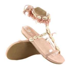 Sandaler med lyserøde skaller 8225 Pink 2
