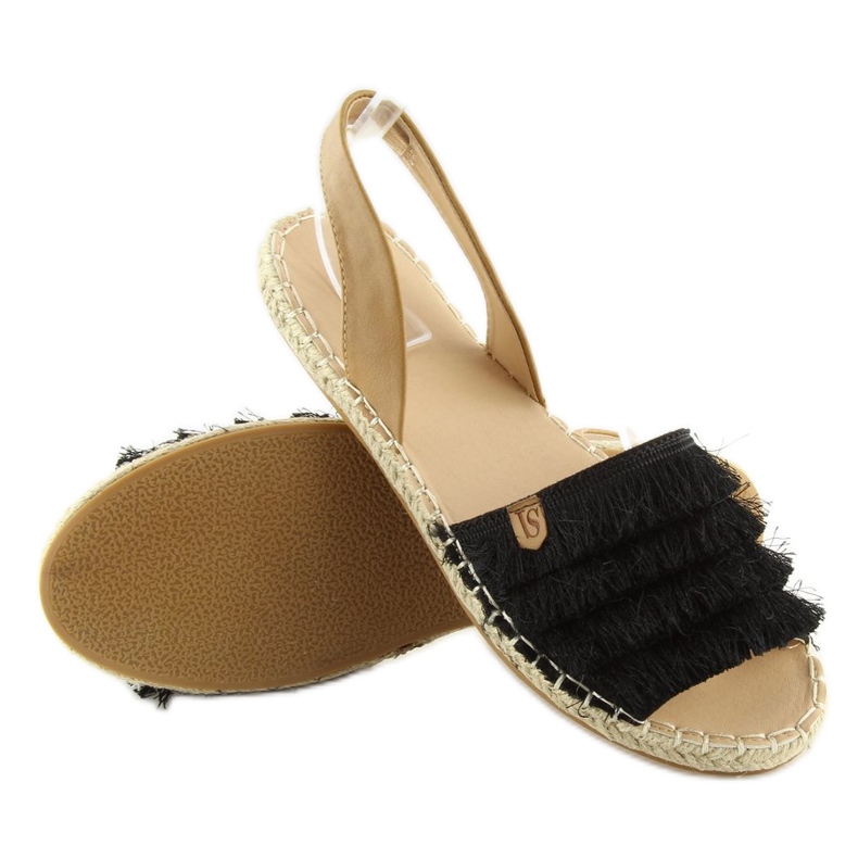 Sorte espadriller i caribisk stil 8413 1