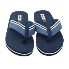 American Club Amerikanske dameskum-flip-flops marineblå 3