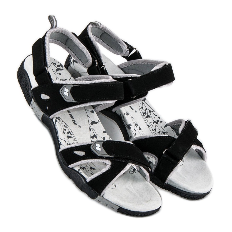 Hasby Velcro-sandaler til kvinder sort 1