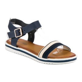 Top Shoes Sømandssandaler til kvinder blå 2