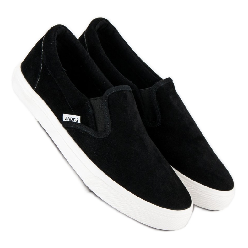 Andy Z Slipons i sort ruskind 1
