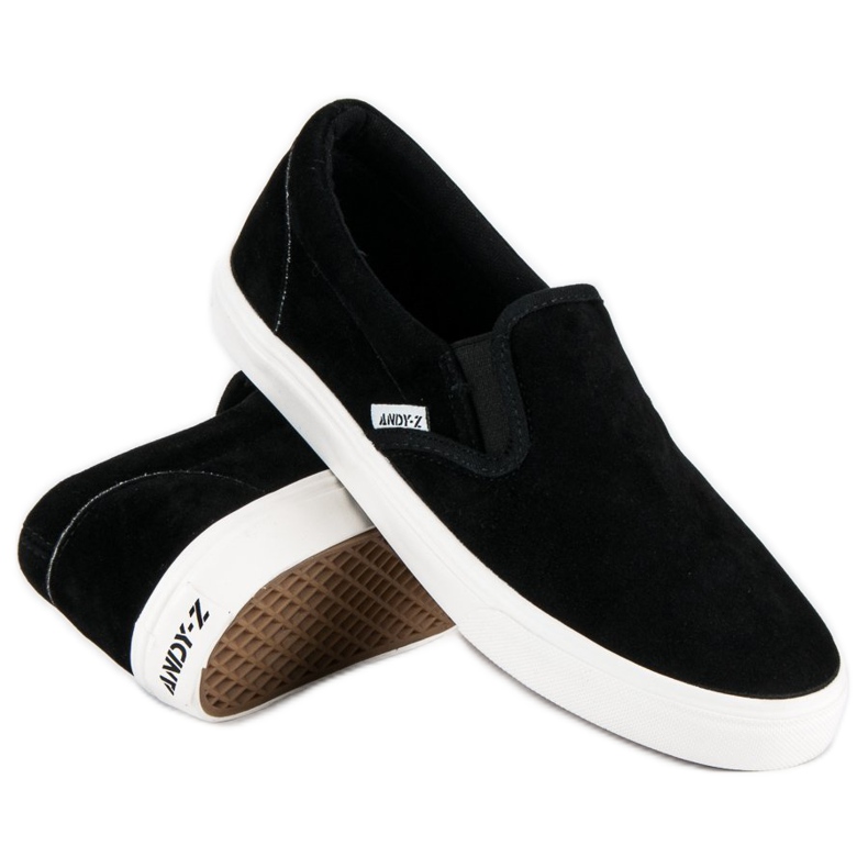 Andy Z Slipons i sort ruskind 2