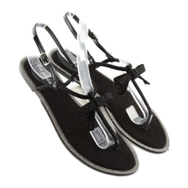 Sorte sandaler til kvinder flip-flops 17715 Negro 2