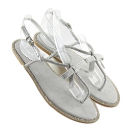 Grå sandaler til kvinder flip-flops 17715 Grigio 2