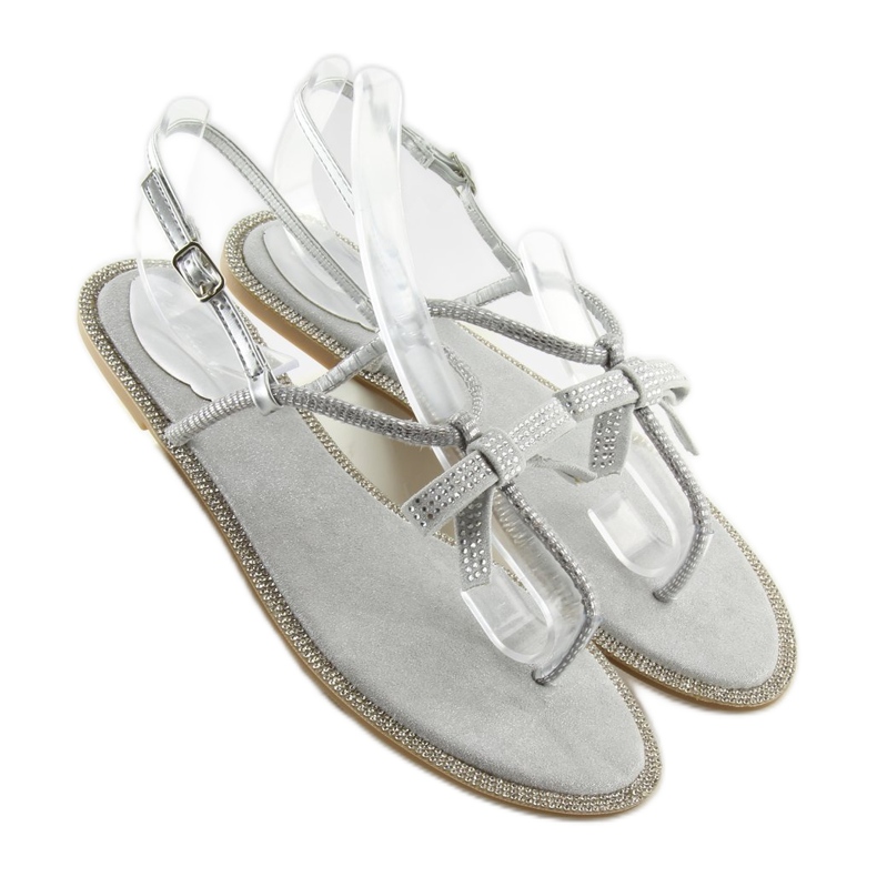 Grå sandaler til kvinder flip-flops 17715 Grigio 2