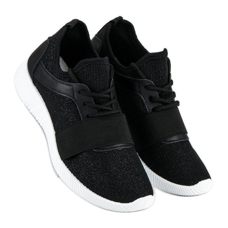 Sorte slip-on sko 1