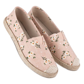 Vices Espadriller med skruestik til blomster lyserød 1