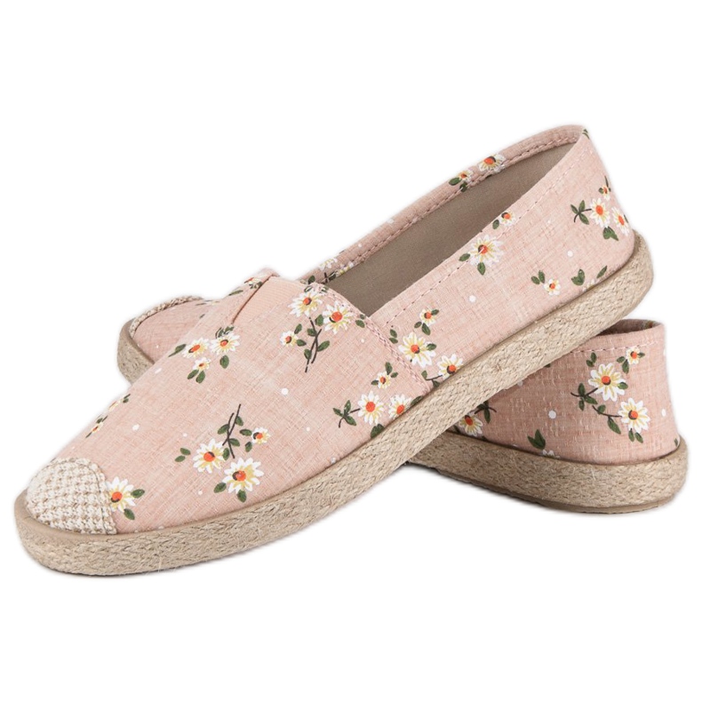 Vices Espadriller med skruestik til blomster lyserød 2