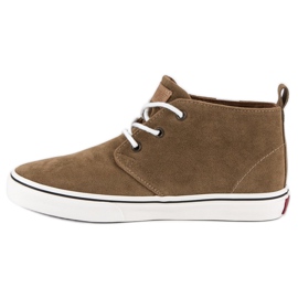 Andy Z Ankelsneakers i ruskind brun 1