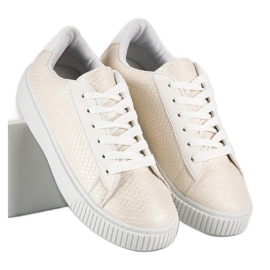 Hvide Snake Print Sneakers 1