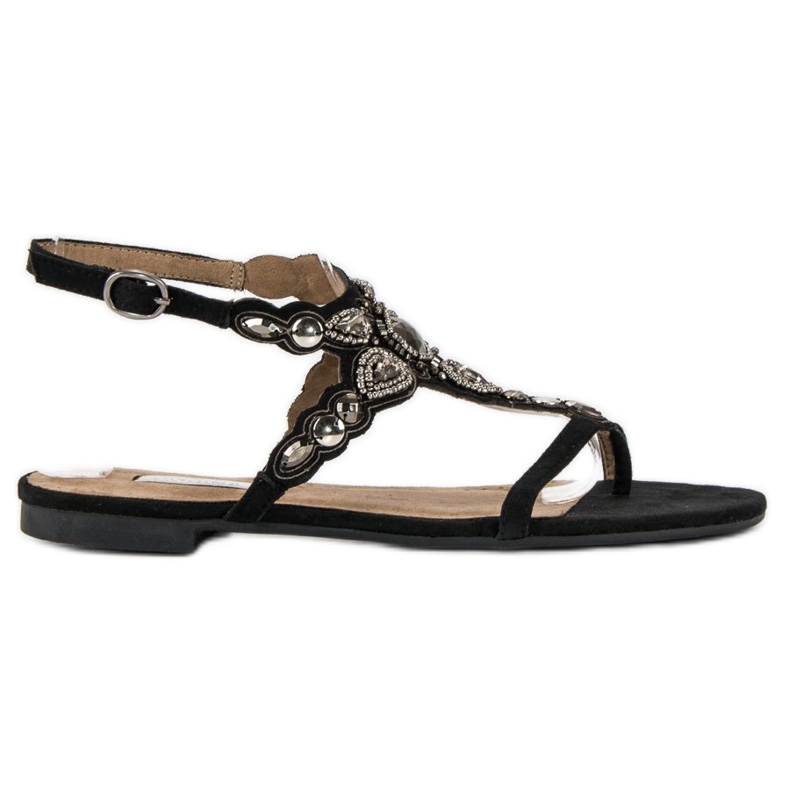 Corina Elegante flip-flops sort grå 1