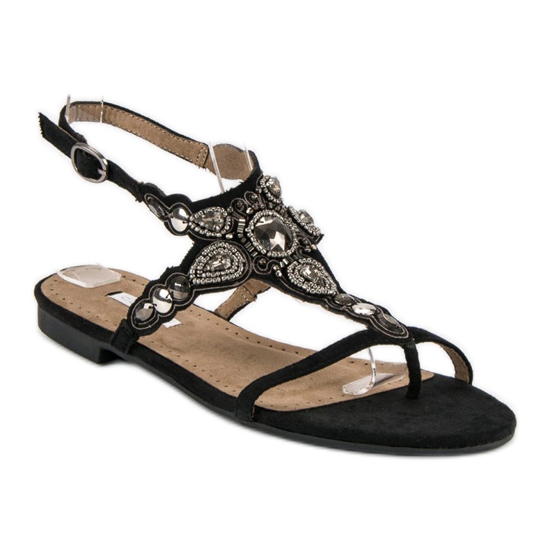 Corina Elegante flip-flops sort grå 2