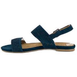 Corina Ruskinds flade sandaler blå 2
