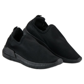 Gennembrudte, slip-on sportssko sort 2
