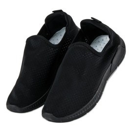 Gennembrudte, slip-on sportssko sort 1