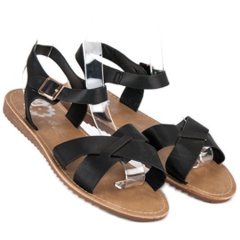 Anesia Paris Dame sorte sandaler 1