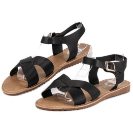 Anesia Paris Dame sorte sandaler 2