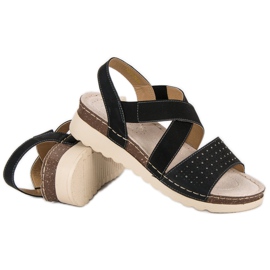 Slip-on vinceza sandaler sort 1