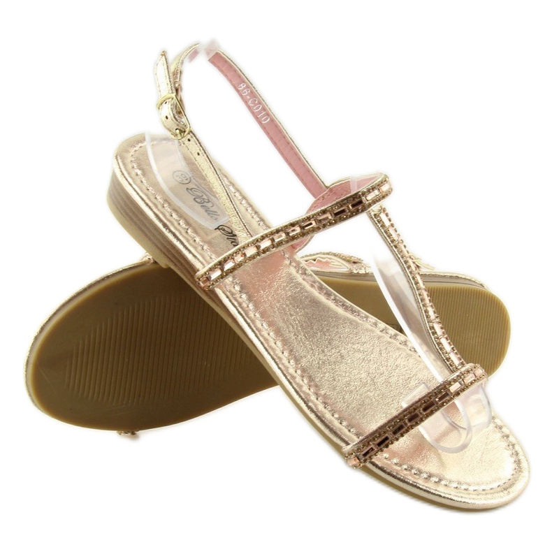 Sandaler med pink cubic zirconias 86-C010 Pink lyserød 1