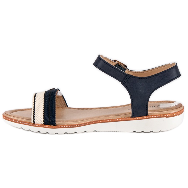 Afslappede flade sandaler blå 1