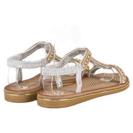 Bello Star Stilfulde sandaler med et elastikbånd grå 5