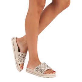Rock beige hjemmesko 1