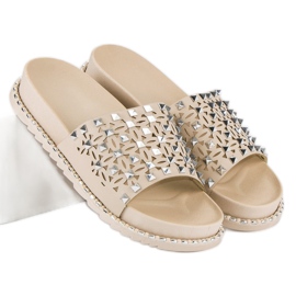 Rock beige hjemmesko 2