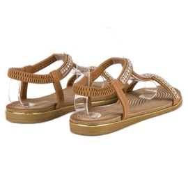 Juliet Kamel flade sandaler brun 1