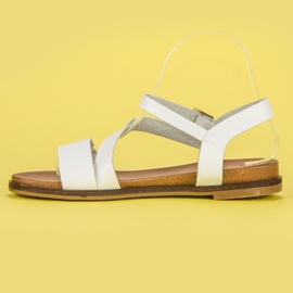 Komfortable flade sandaler hvid 3