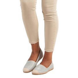 Glitter espadriller grå 1