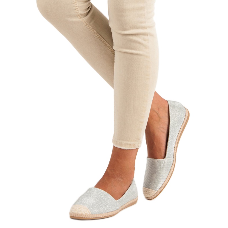 Glitter espadriller grå 2