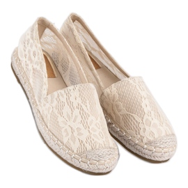 Seastar Beige espadriller med blonder 2
