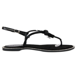 Via Giulia  Elegante japanske sandaler sort 2