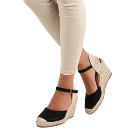 Nio Nio Wedge espadrilles sandaler sort brun 1