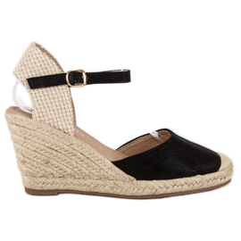Nio Nio Wedge espadrilles sandaler sort brun 2