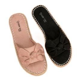 Queen Vivi Espadriller i ruskind sort 1