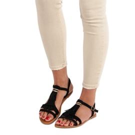 Abloom Sandaler med frynser sort 1